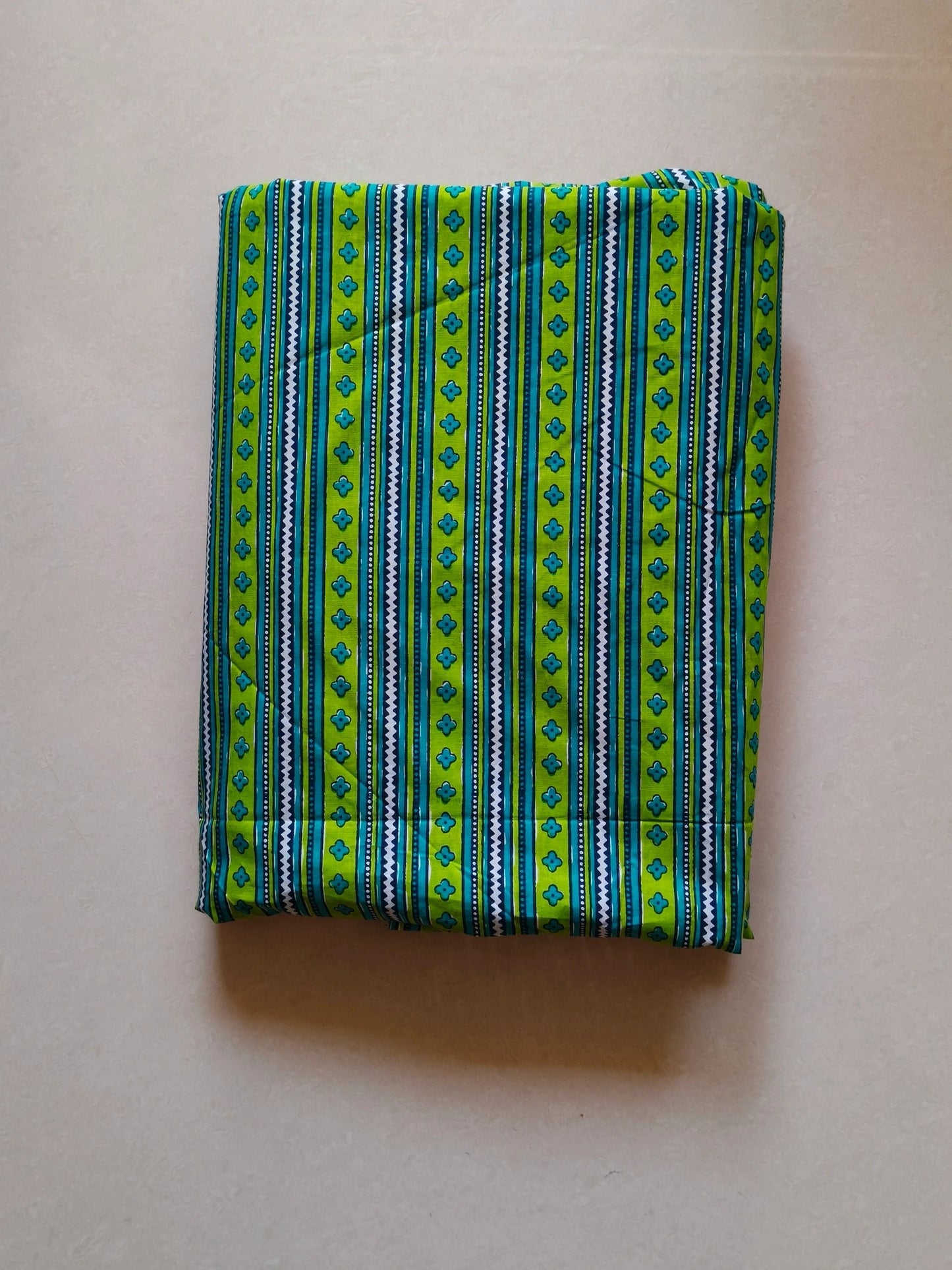 Green Bottom Print Cotton 40x40 Fabric