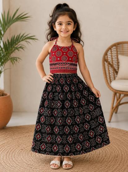 Dress - Top and Bottom - Red/Black