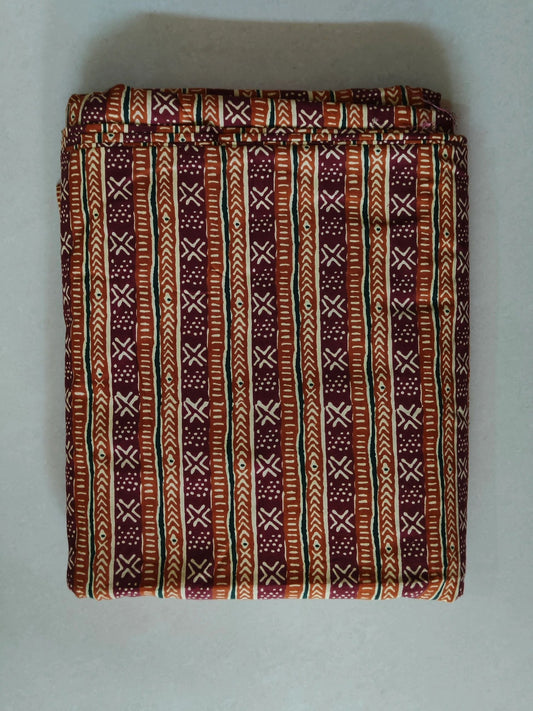 Brown Bottom Print Cotton 60x60 Fabric