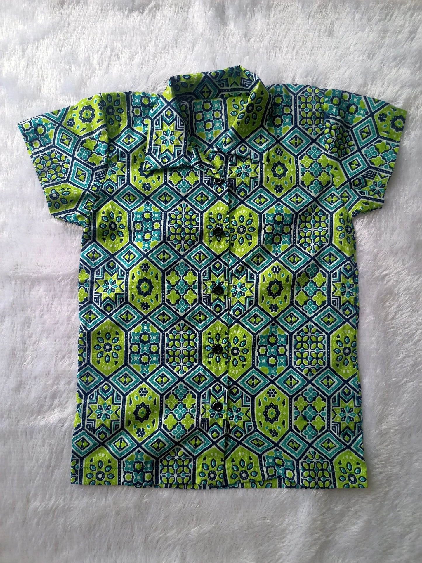 Green Printed Shirt