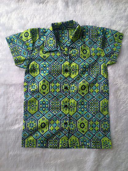 Green Printed Shirt