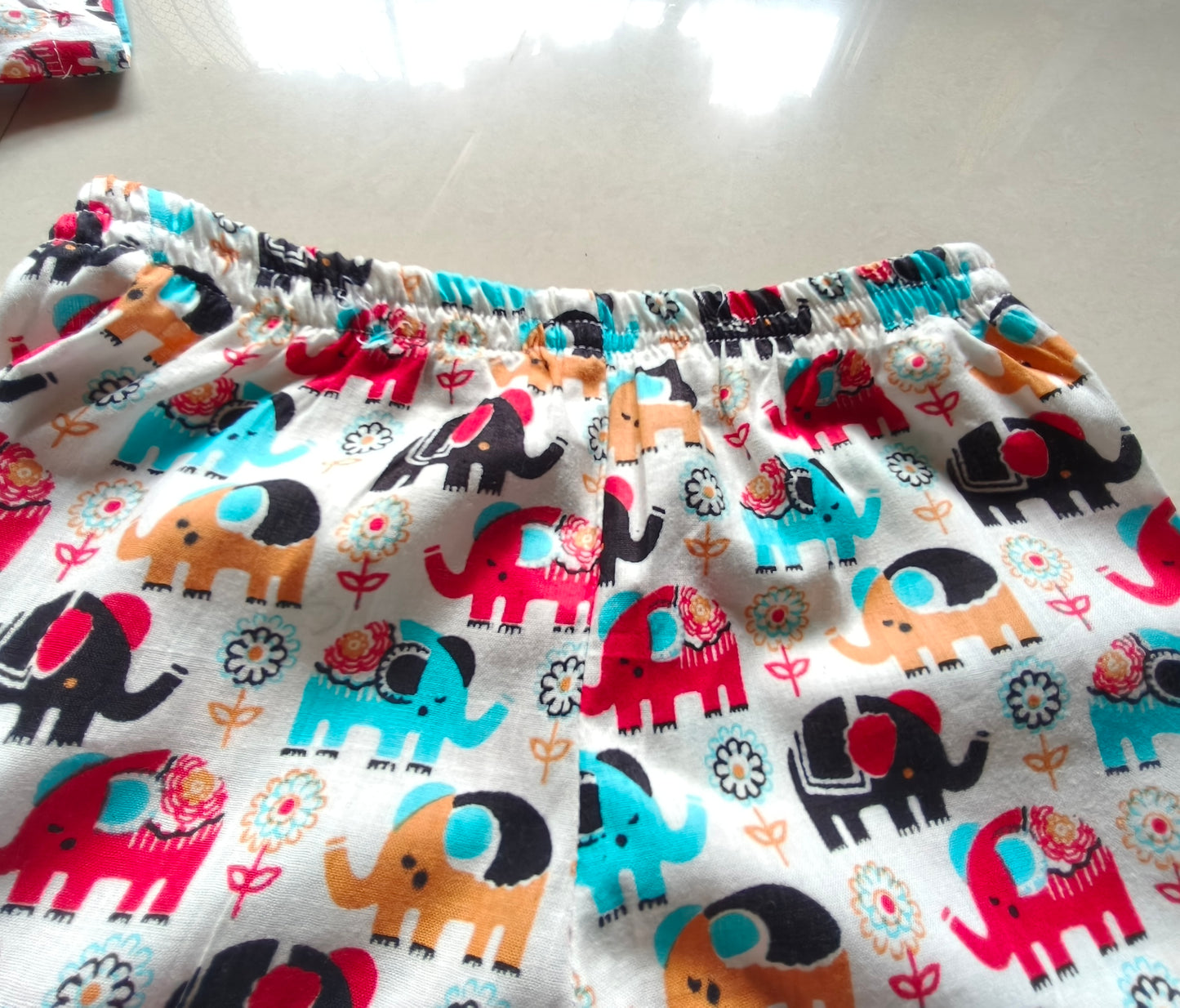 Kids Multicolor Cartoon Print Night Suit