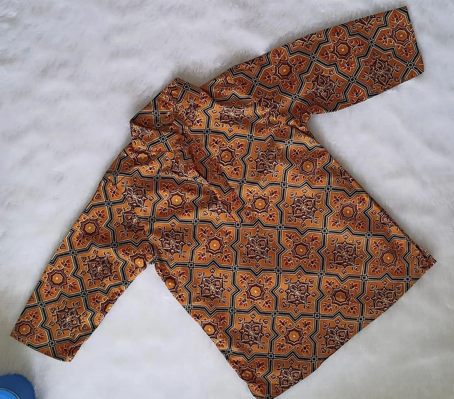 Mustard Printed Kurta