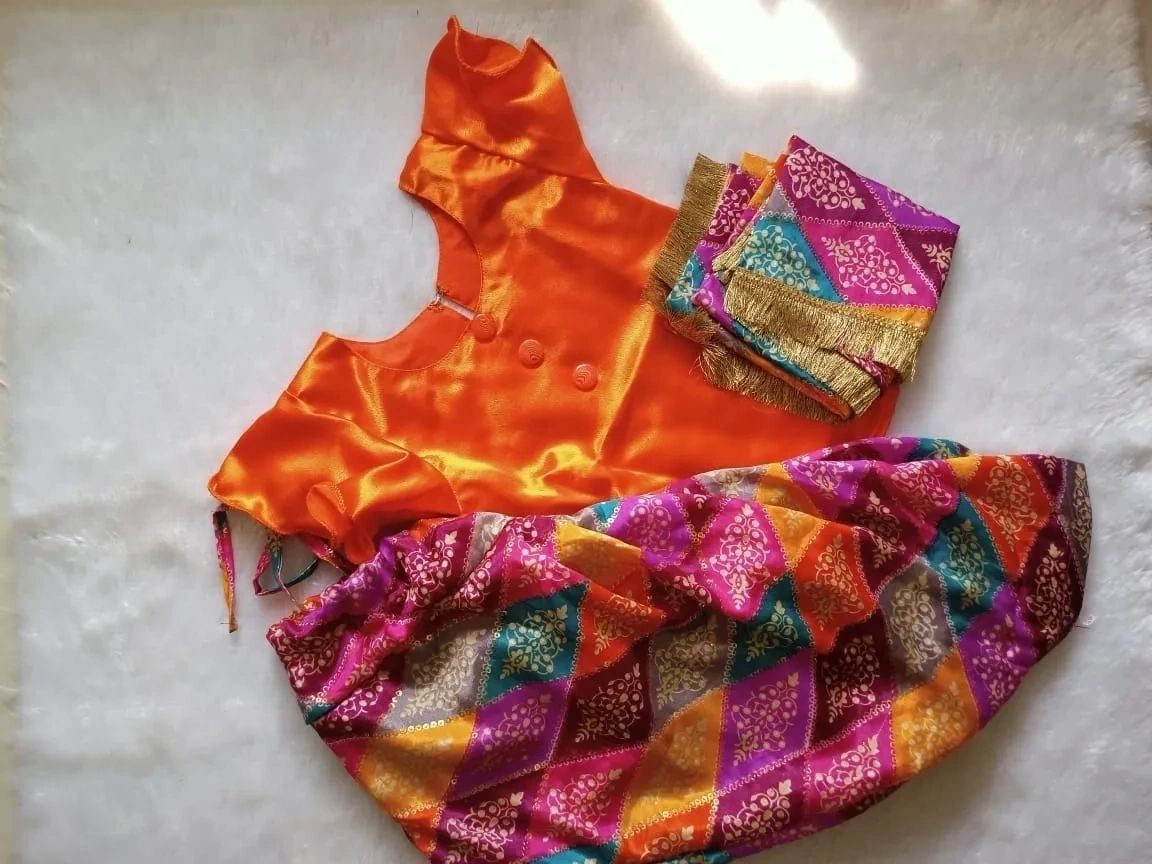 Orange Patiala Set