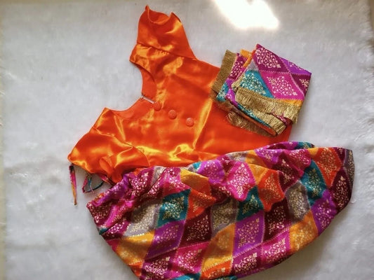 Orange Patiala Set
