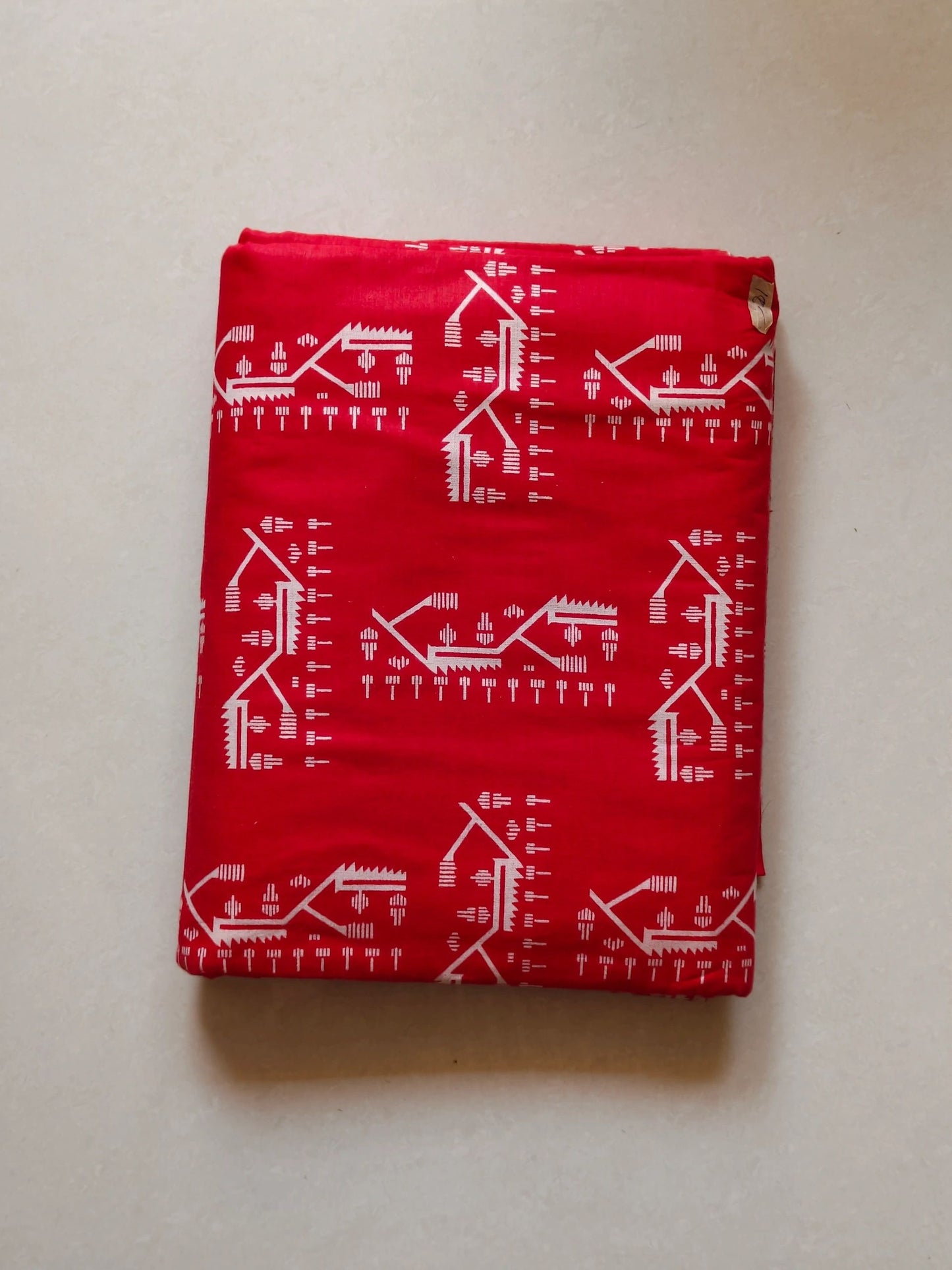 Red Top Print Cotton 60x60 Fabric