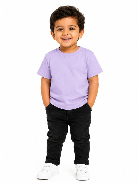 Kids Plain Cotton T-Shirt (lavender)