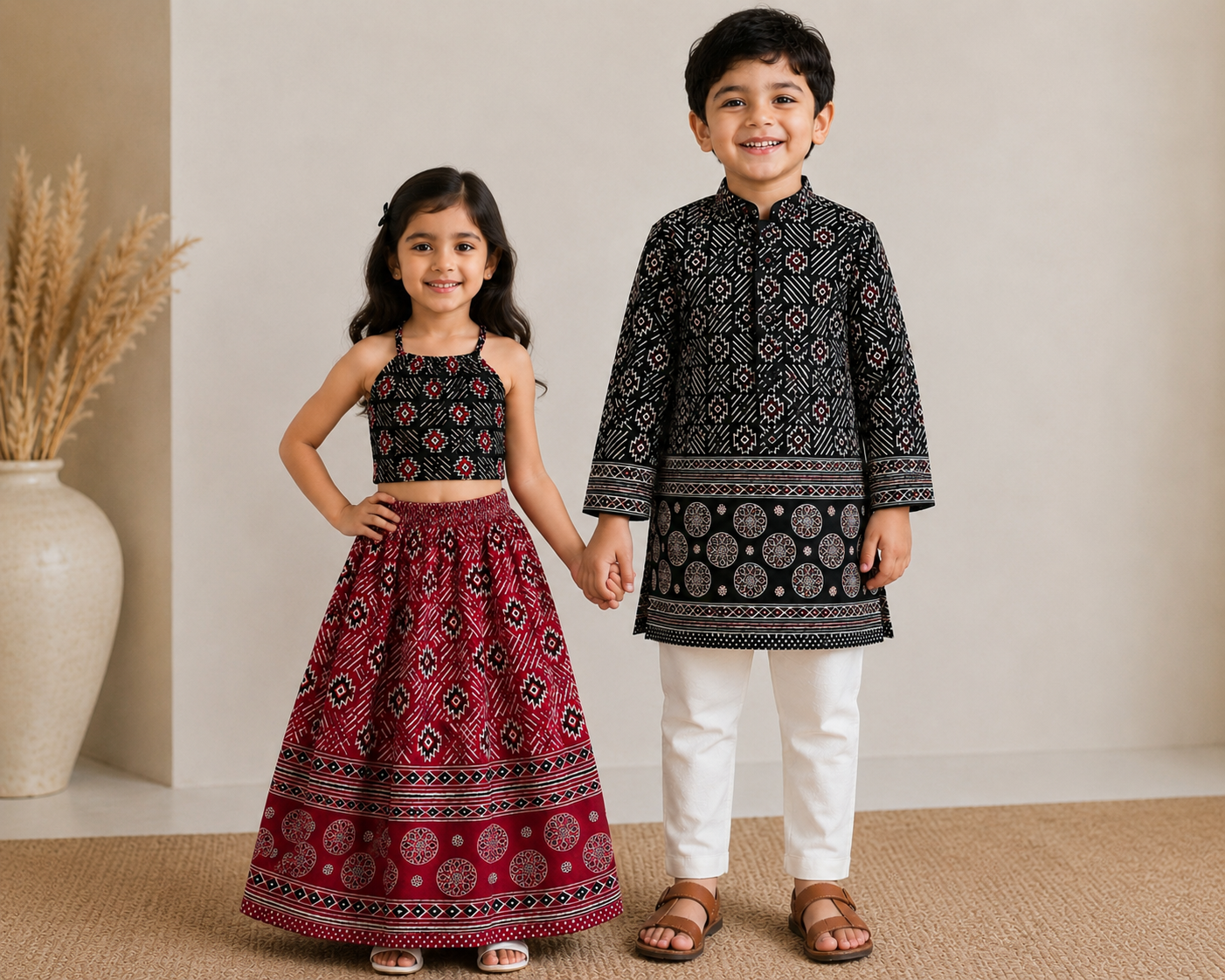 Black Sibling Combo Set