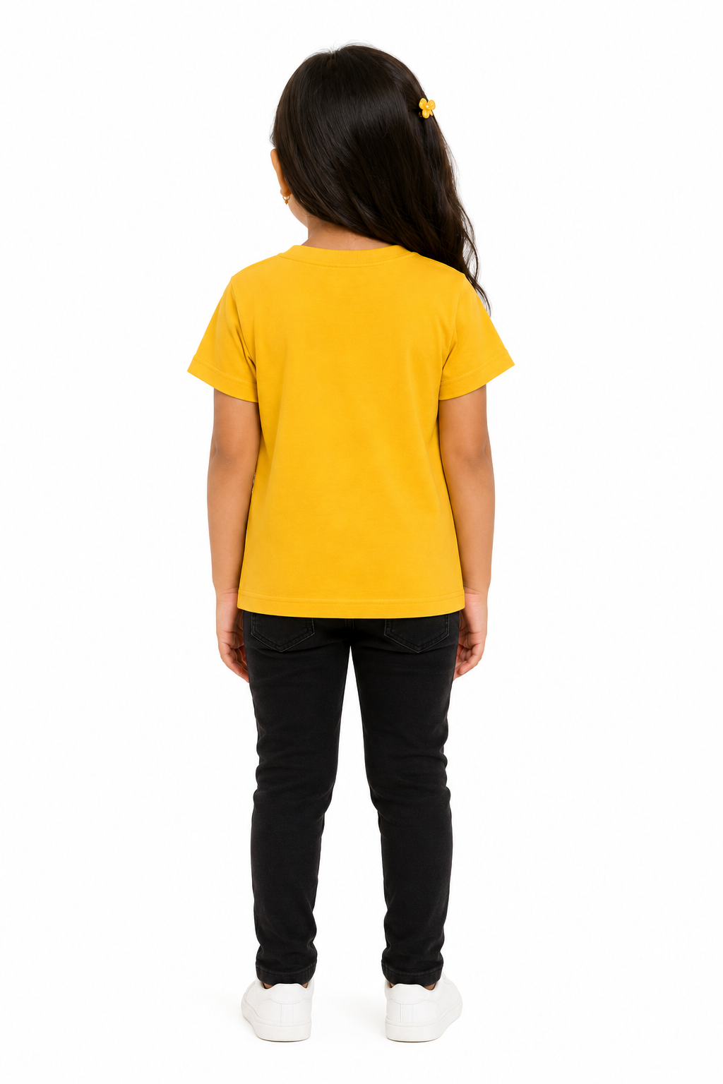 Kids Plain Cotton T-Shirt (Yellow)