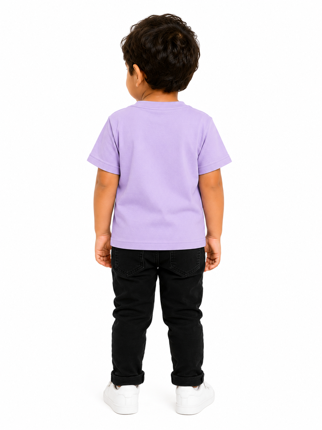 Kids Plain Cotton T-Shirt (lavender)